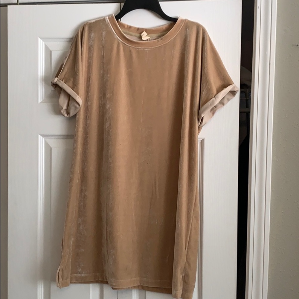 Velvet tunic length dress